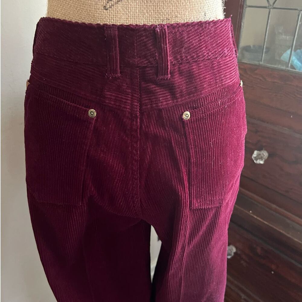 Vintage Jordache Corduroy Pants Cranberry High Rise Bootcut 32L - Picture 8 of 17